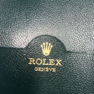 ROLEX GREEN LEATHER CARD WALLET authentic Swiss code 0101.40.05